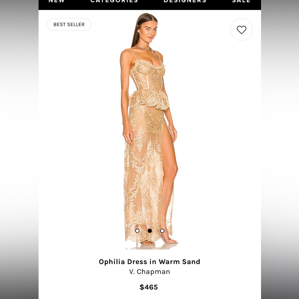 V.Chapman dress Gold Ophelia
